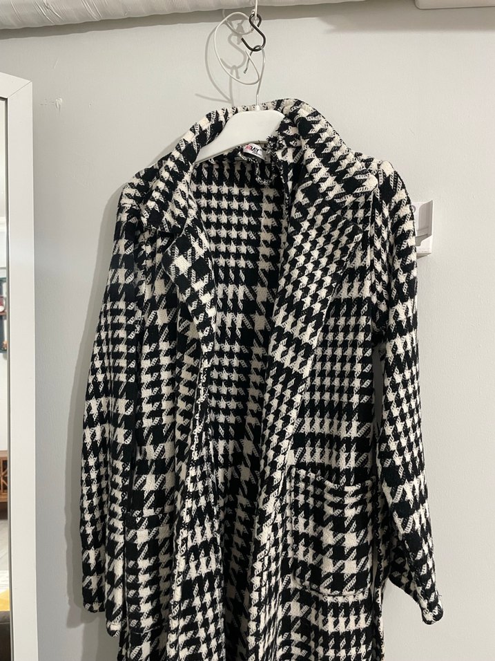 İnce kaban,dokulu trençkot - Görsel 2