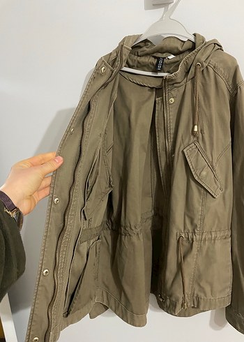 Bej Düğmeli Kadın Keten Kanvas Ceket - Görsel 2