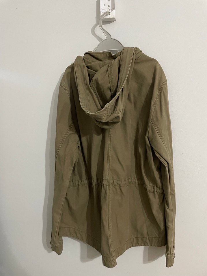 Bej Düğmeli Kadın Keten Kanvas Ceket - Görsel 4