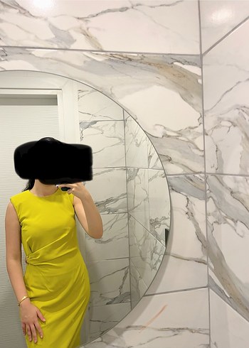 Trendyol & Milla Sarı Midi Kalem Elbise