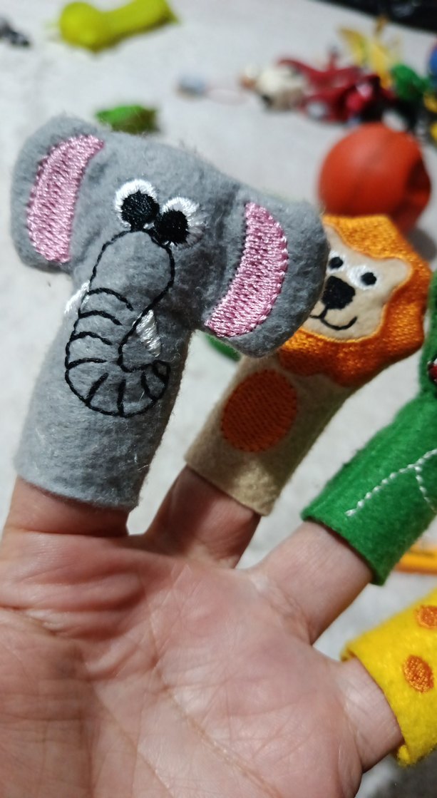 Renkli Hayvan Figürlü Parmak Kuklaları - Görsel 2