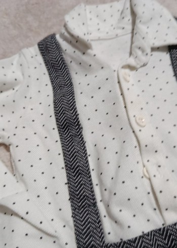 Kız Çocuk Mavi Baskılı Kemerli Askısız Atlet - Görsel 5