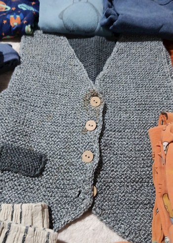 Kız Çocuk Mavi Baskılı Kemerli Askısız Atlet - Görsel 2