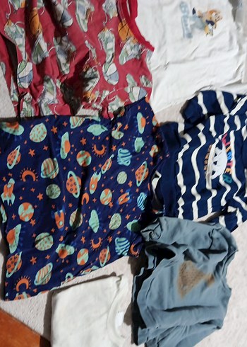 Kız Çocuk Mavi Baskılı Kemerli Askısız Atlet - Görsel 11