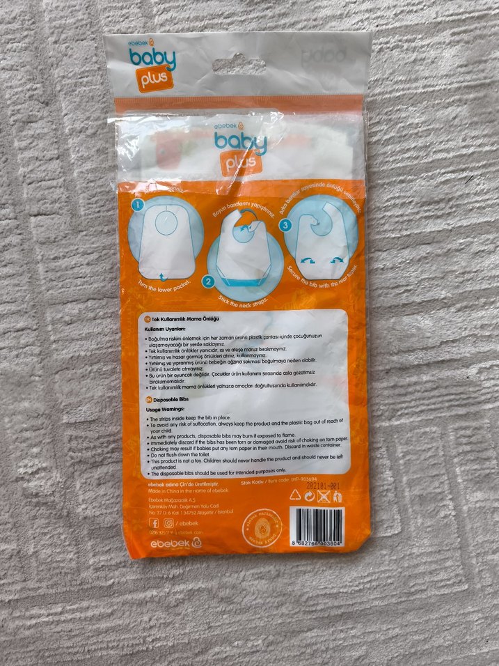 Bebek Önlüğü, Yapışkanlı, Desenli - Görsel 2