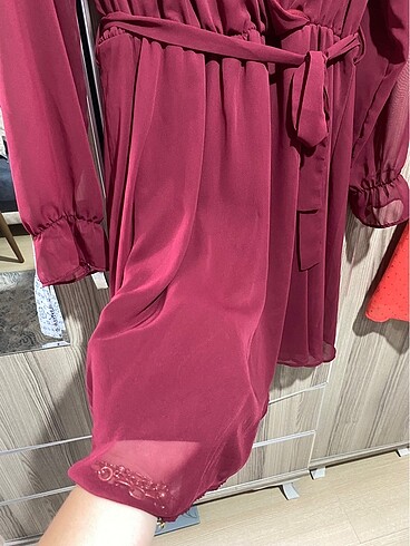 42 Beden Bordo elbise