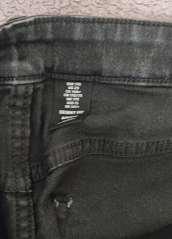 15-16 Yaş Beden siyah Renk H&M 14+ beden siyah renk jeans 