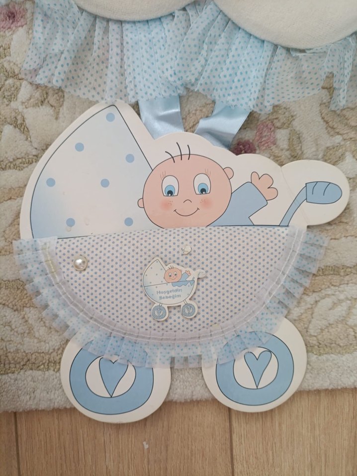 Mavi Bebek Kapı Süsü - Görsel 5