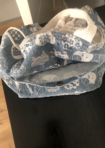 Beden mavi Renk Bohem Desenli yalıtımlı yemek beslenme çantası