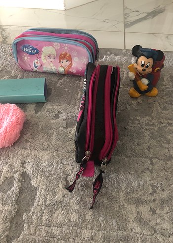 Beden çeşitli Renk Çok Renkli Baskılı Fermuarlı Kız Kalem Kutusu