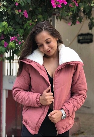 Defacto peluş kürklü şişme mont