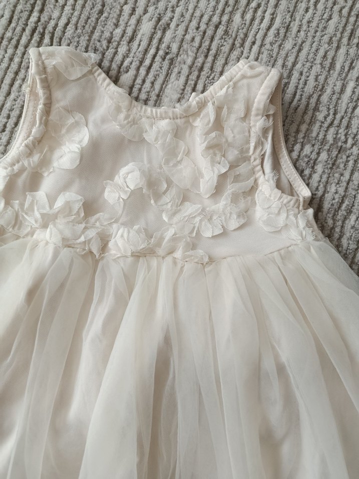 Kız Çocuk Beyaz Dantel Detaylı Elbise - Görsel 2