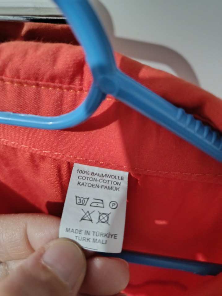 TuruncuUzun Kollu Keten Gömlek - Görsel 3