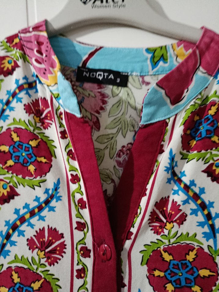 Çiçek Desenli Uzun Bohem Elbise - Görsel 4