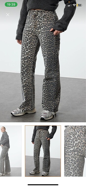 Leopar desen pantolon