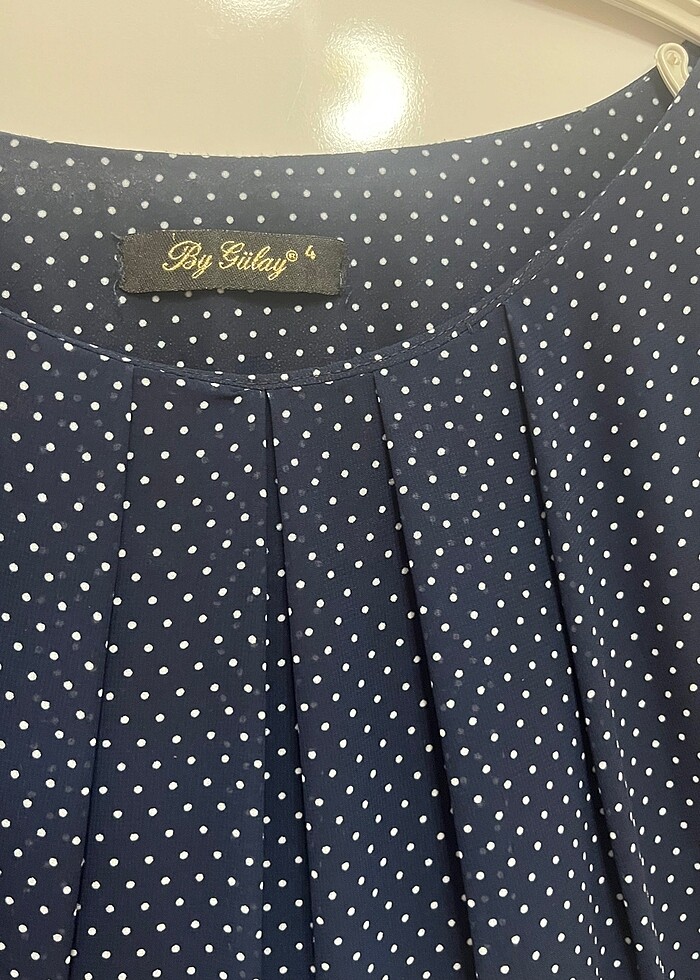 Puantiyelı elbise - Görsel 3