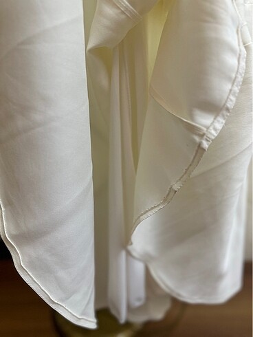 Beyaz Saten Abiye Elbise - Görsel 9