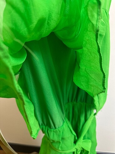 Yeşil Tül Elbise - Görsel 8