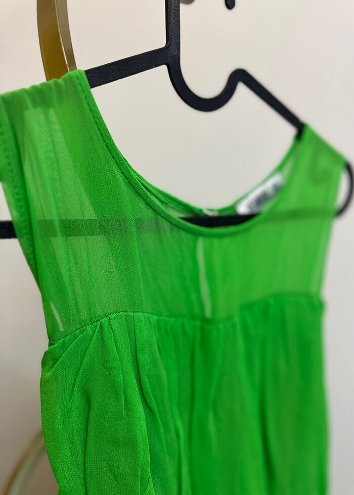 Yeşil Tül Elbise - Görsel 2