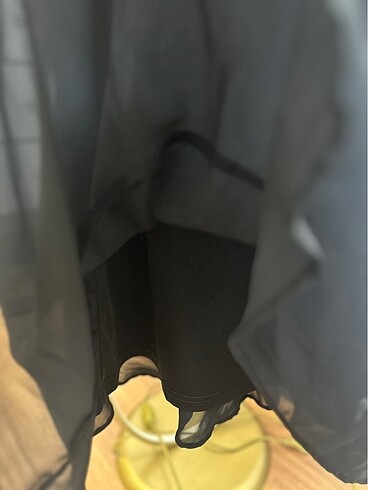 Saten Siyah Elbise - Görsel 6