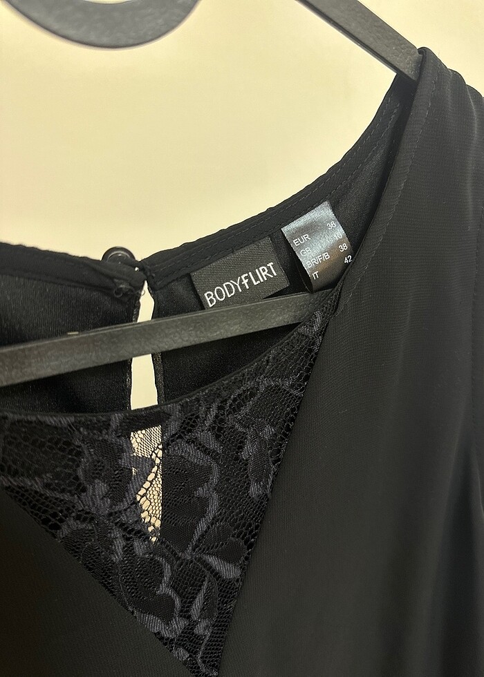 Saten Siyah Elbise - Görsel 5