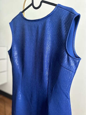 Simli Mavi Elbise - Görsel 2