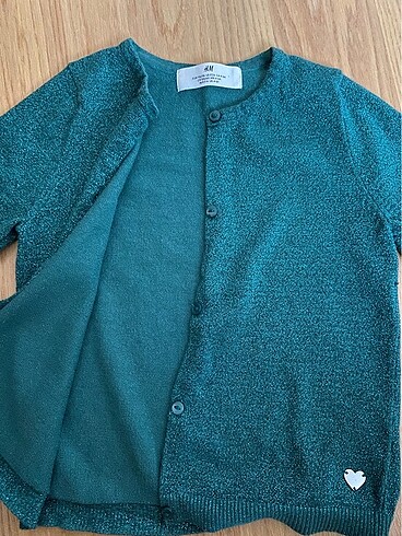 6 Yaş Beden H&M kız çocuk yeşil hırka 4-6 yaş