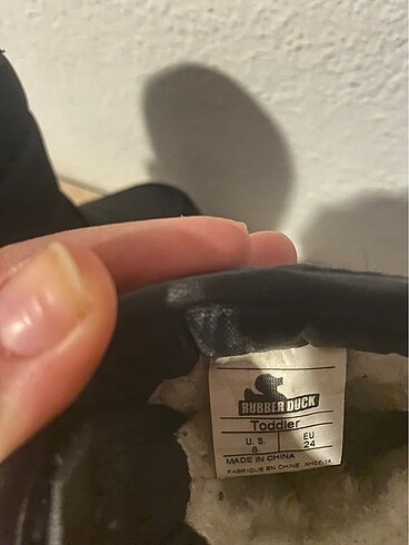 24 Beden siyah Renk Rubber duck siyah çocuk bot 24 no