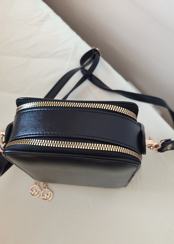 Diger Siyah Deri Kadın Çapraz Çanta - Görsel 3