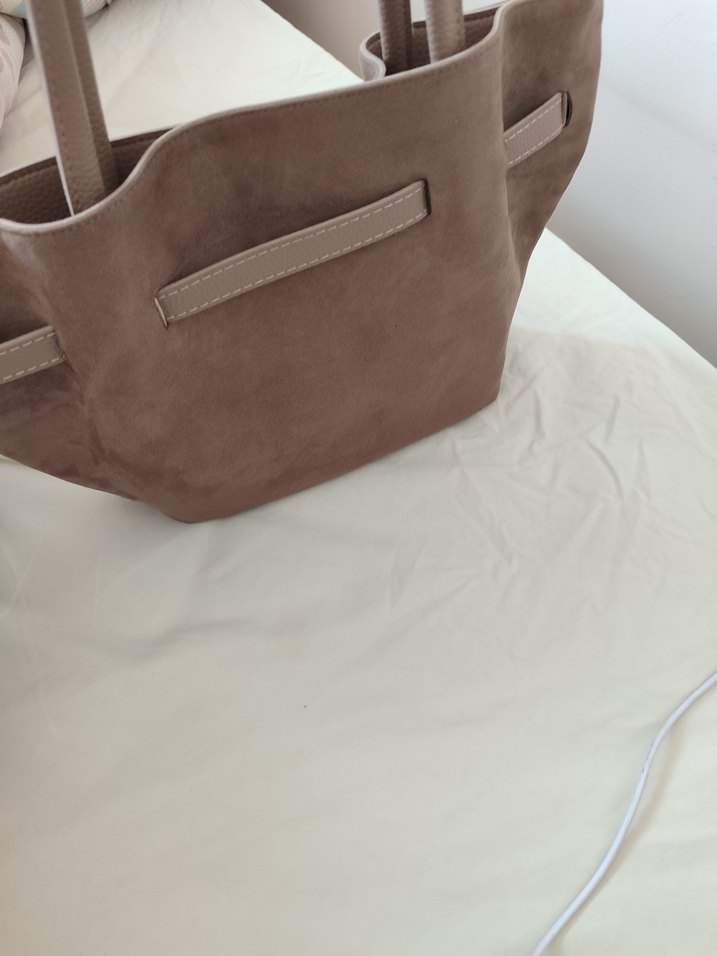 Bej Süet Kadın Omuz Çantası - Görsel 4