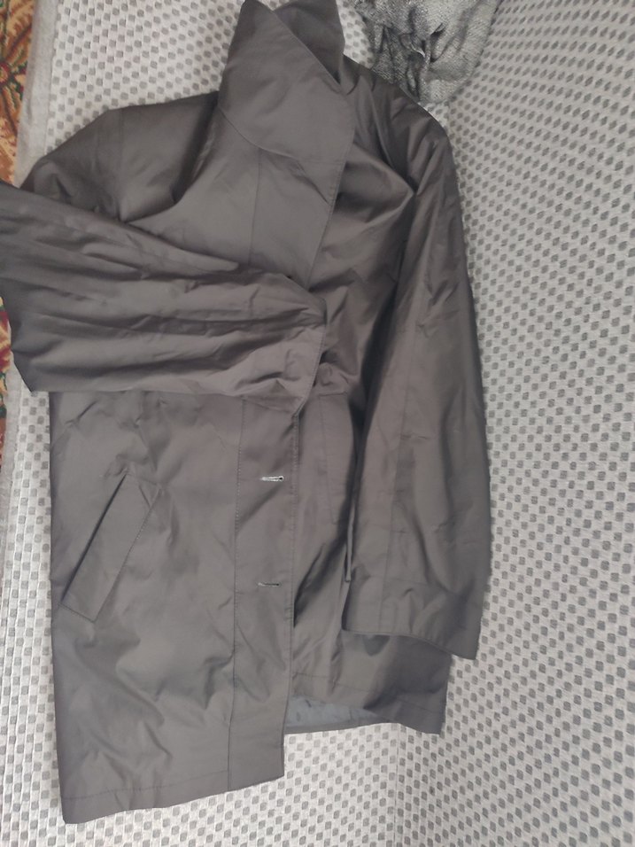 siyah Erkek Midi Boy Fermuarlı Yağmurluk - Görsel 2