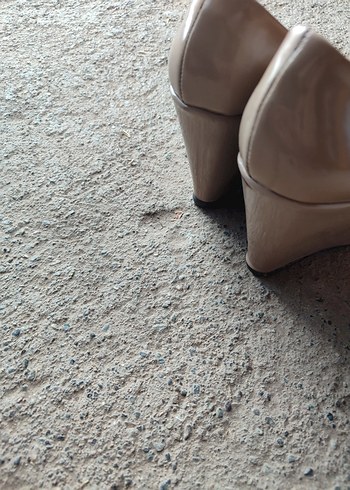 Bej Kadın Dolgu Topuklu ayakkabı - Görsel 6