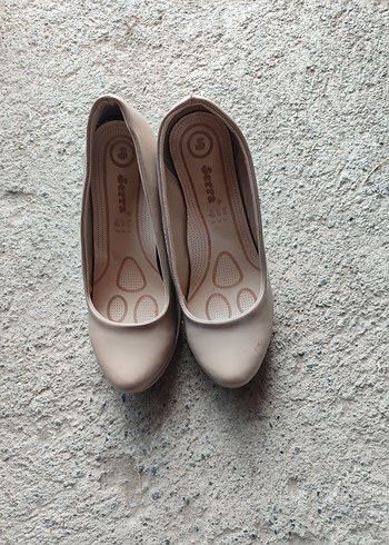 Bej Kadın Dolgu Topuklu ayakkabı - Görsel 5