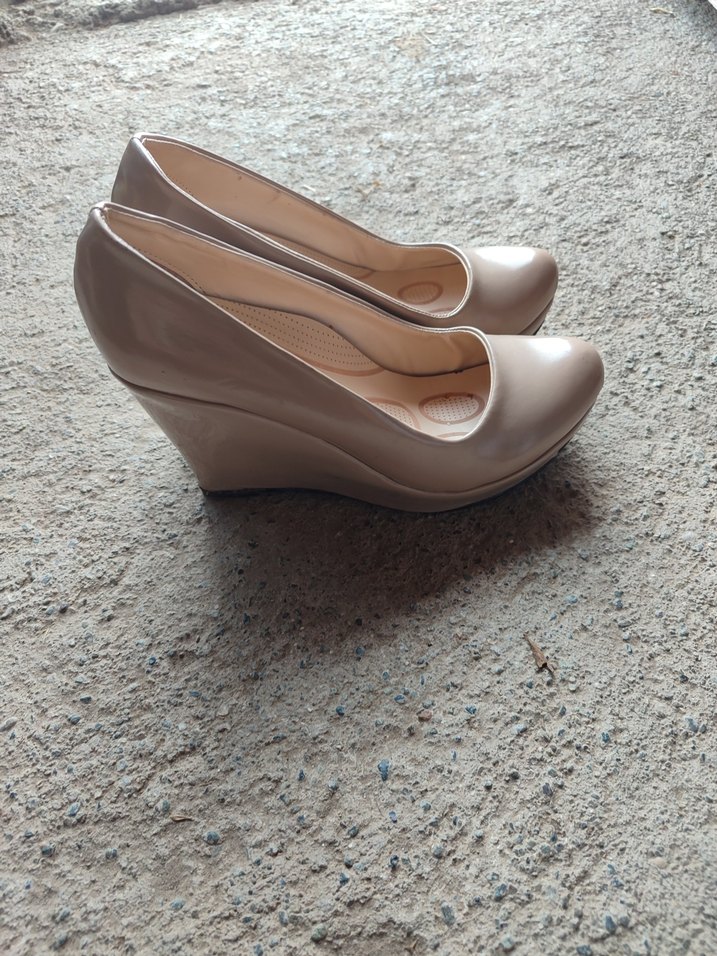 Bej Kadın Dolgu Topuklu ayakkabı - Görsel 2
