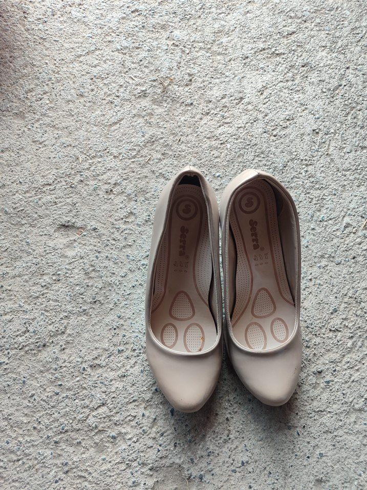 Bej Kadın Dolgu Topuklu ayakkabı - Görsel 4