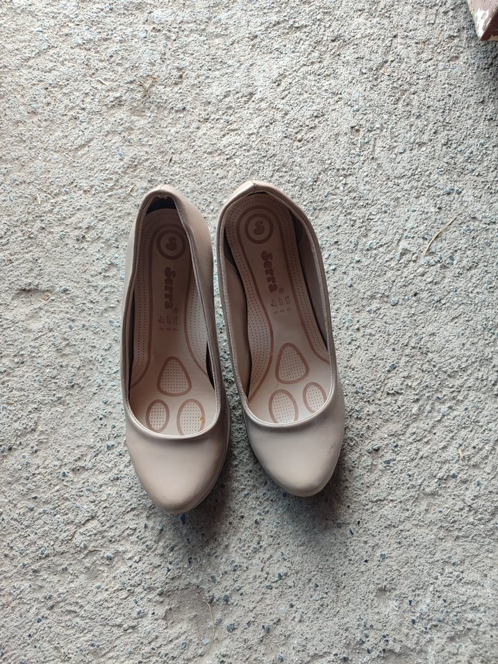 Bej Kadın Dolgu Topuklu ayakkabı - Görsel 3