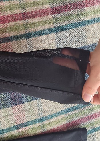 Siyah Kadın Spor Tayt, Elastik ve Midi Boy - Görsel 5