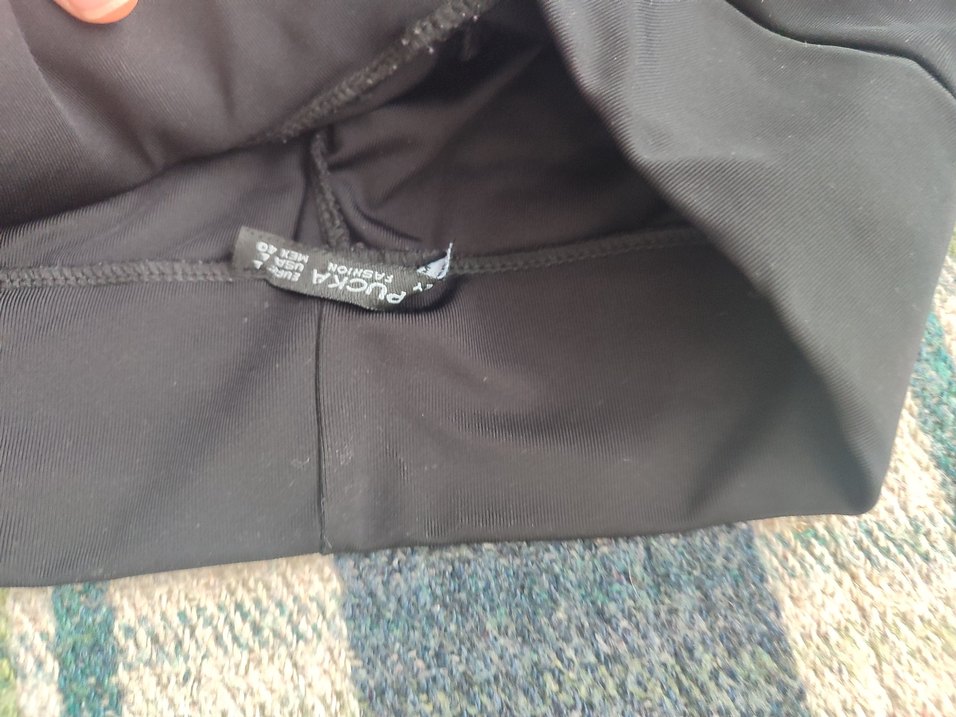 Siyah Kadın Spor Tayt, Elastik ve Midi Boy - Görsel 4