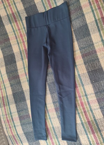 Mavi Midi Kadın Tayt - Görsel 2