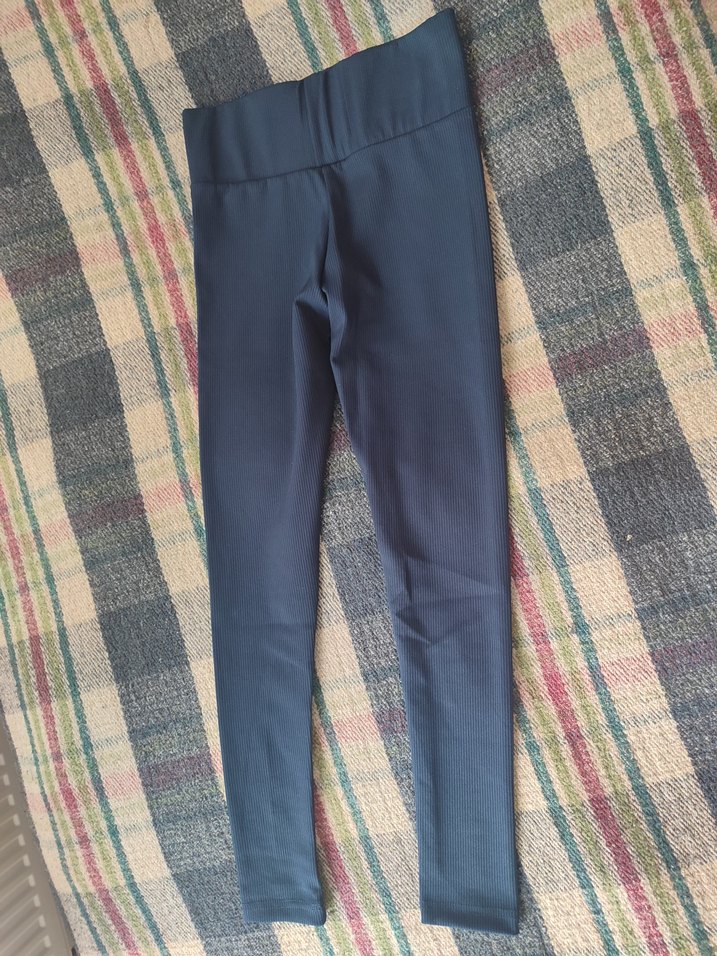 Mavi Midi Kadın Tayt - Görsel 2