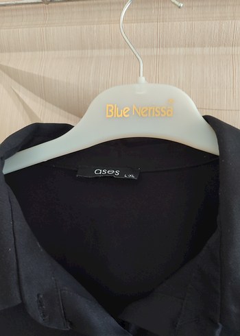 Düğmeli Siyah Uzun Kadın Tunik - Görsel 4