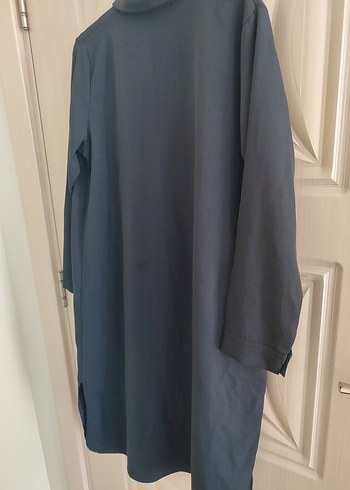 Düğmeli Siyah Uzun Kadın Tunik - Görsel 3