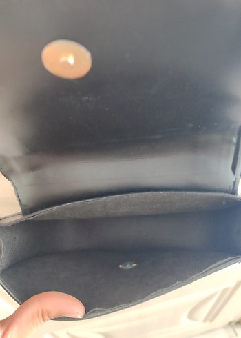 Siyah Deri Kemerli Kadın Omuz Çantası - Görsel 3