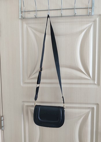 Siyah Deri Kemerli Kadın Omuz Çantası - Görsel 2