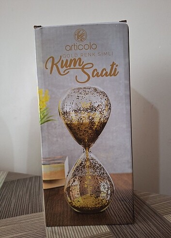  Beden altın Renk Gold Simli Cam Kum Saati