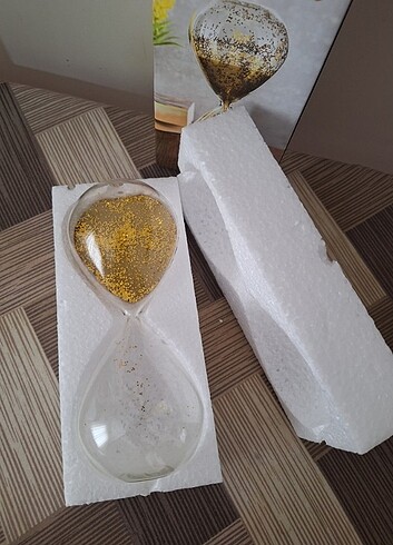 Diğer Gold Simli Cam Kum Saati