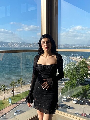 Diğer Siyah parıltılı elbise