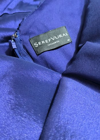 Mavi Drapeli Uzun Abiye Elbise - Görsel 2