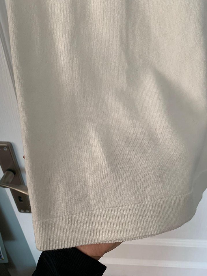 Beyaz Midi Keten Etek - Görsel 5