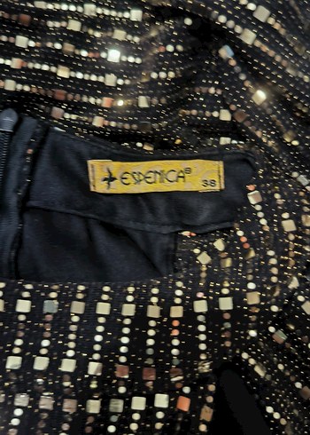 Parlak Gri Yılan Desenli Uzun Abiye Elbise - Görsel 2